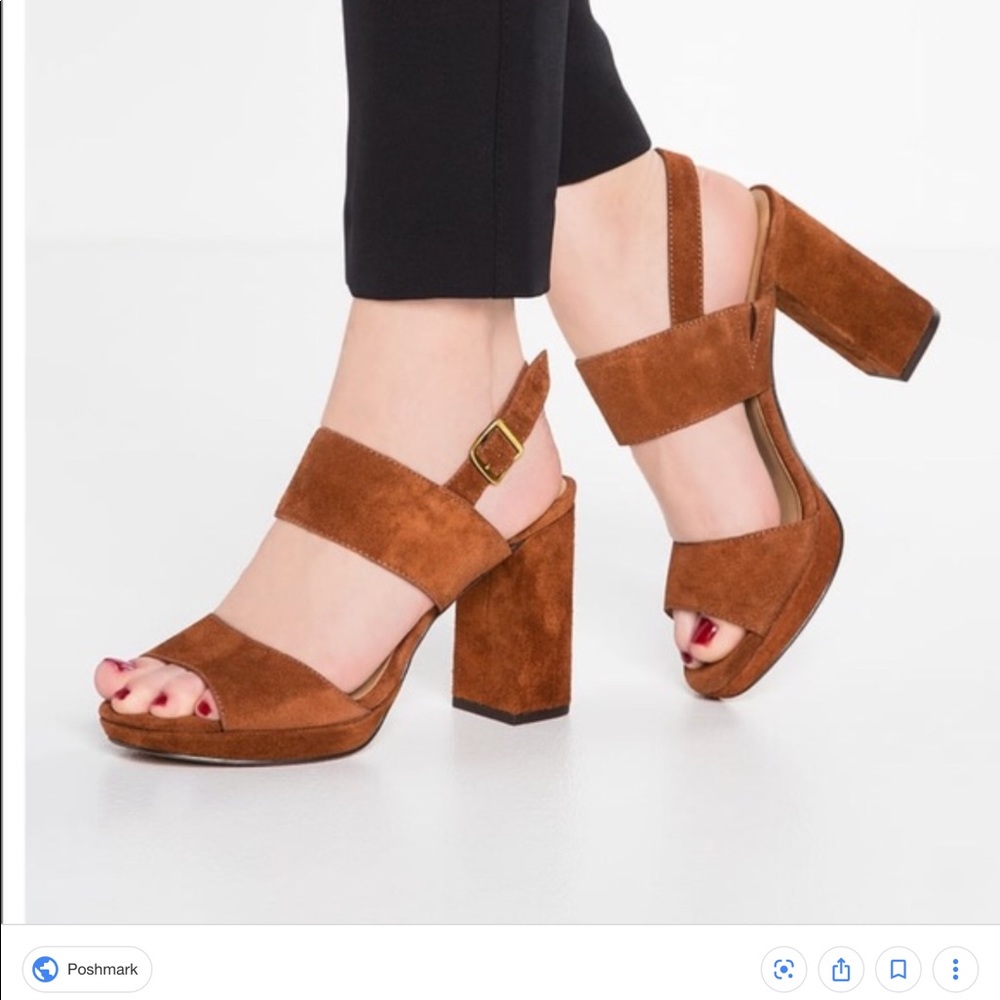 Brown Stacked Heel Sandal Banana Republic Sz 5 NEW